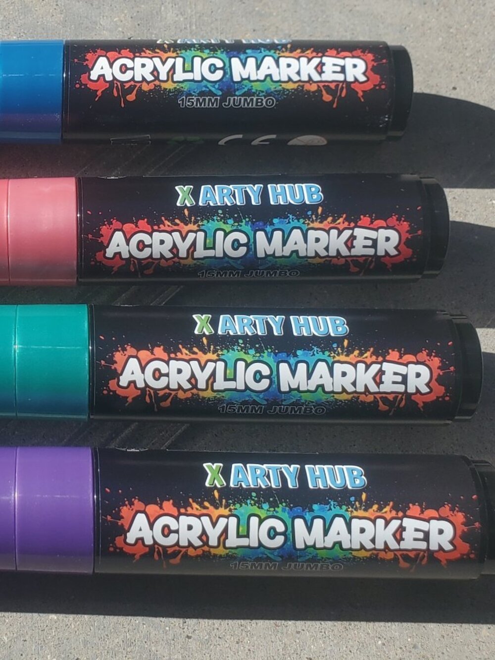 4 XARTY HUB 15mm Jumbo Large metallic acrylic paint markers